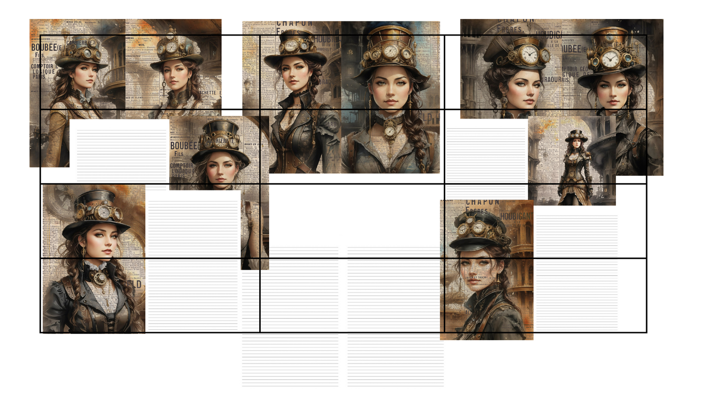 STEAMPUNK themed notebook