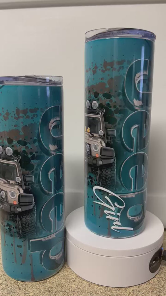 "Jeep" Themed 20 oz custom Straight Tumbler Set