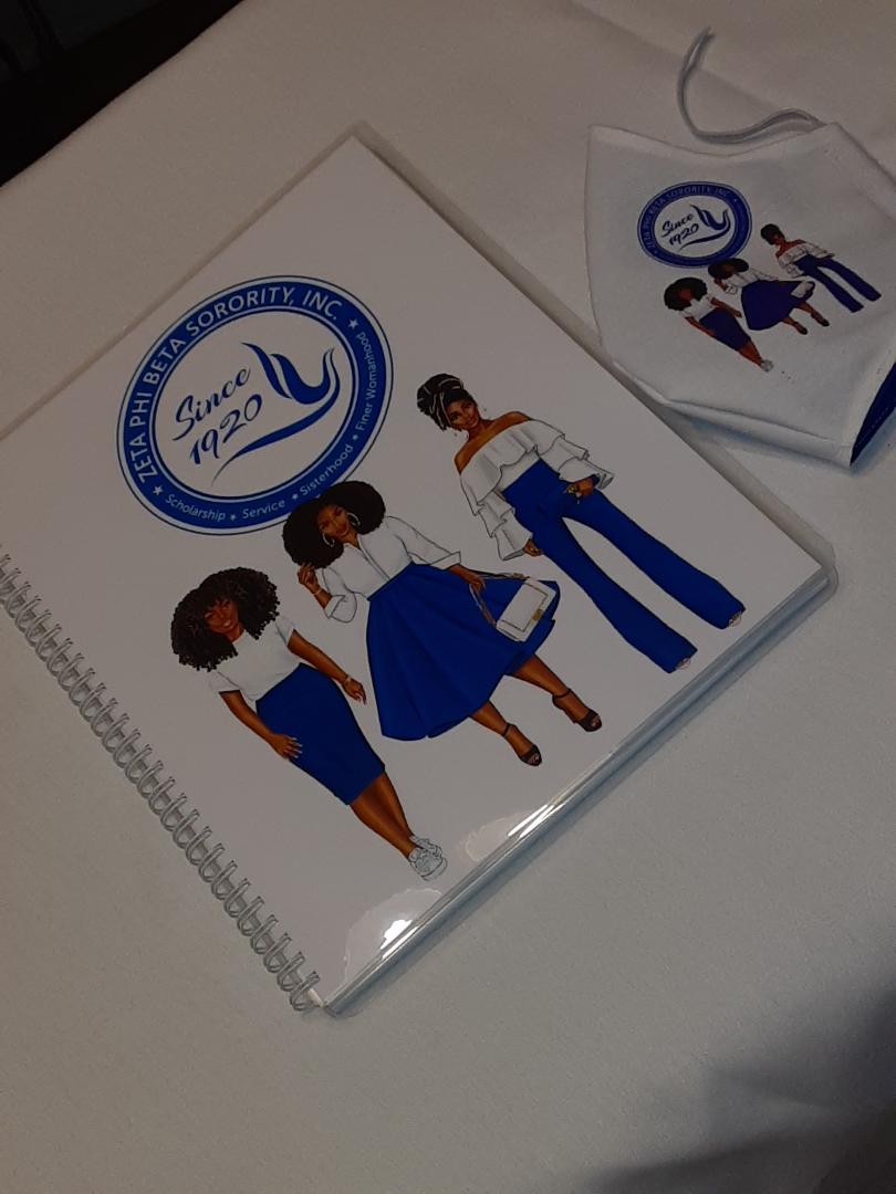 Zeta Phi Beta Sorority inspired themed notebooks