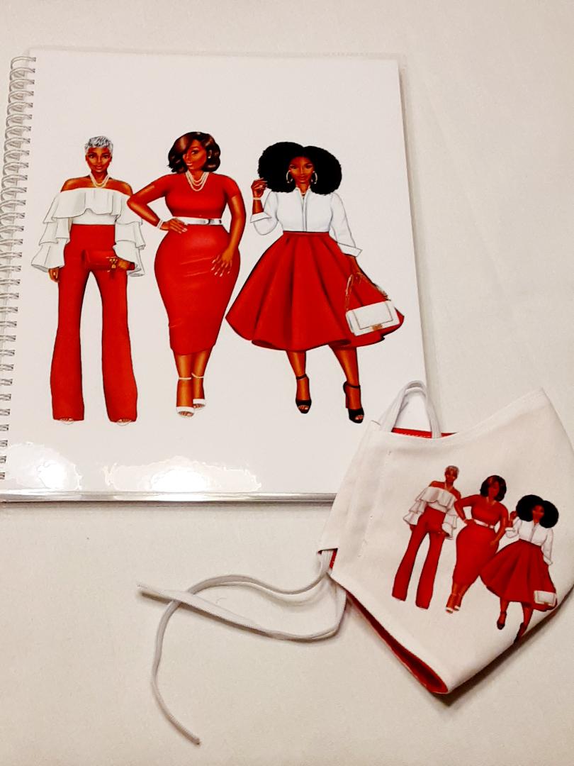 Delta Sorority inspired themed notebooks