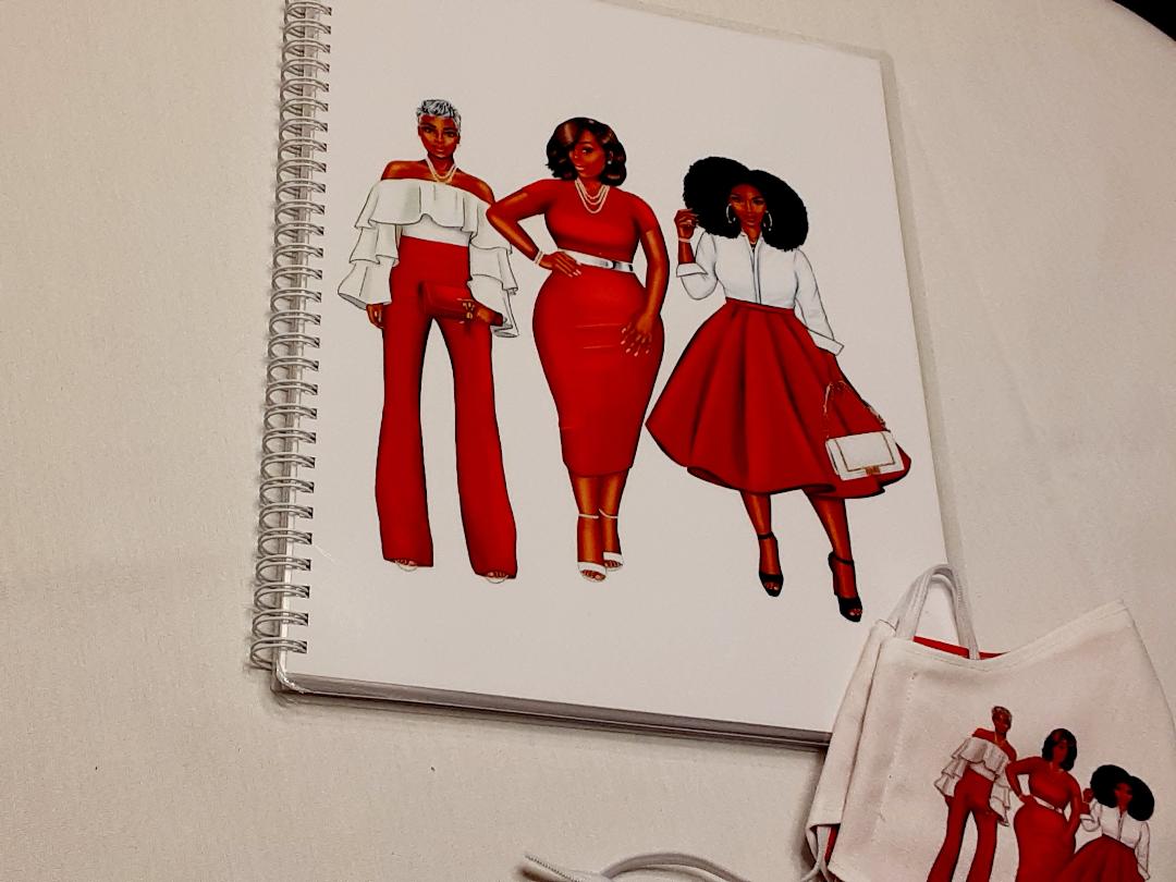 Delta Sorority inspired themed notebooks