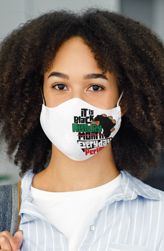 Black History Everyday Periodt!! 60 page notebook w/matching mask