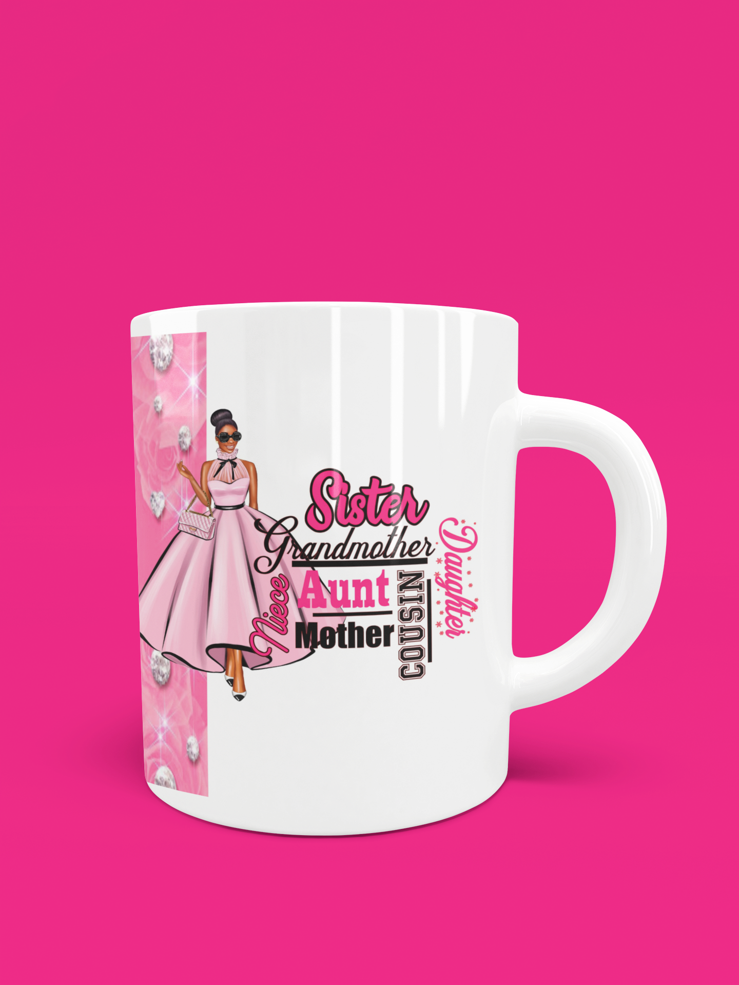 11 oz. coffee mug(s) Ladies w/Diamond Strip