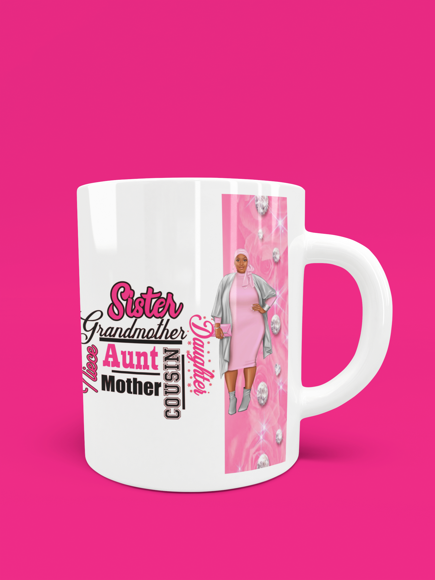 11 oz. coffee mug(s) Ladies w/Diamond Strip