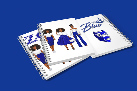 Zeta Phi Beta Sorority inspired themed notebooks