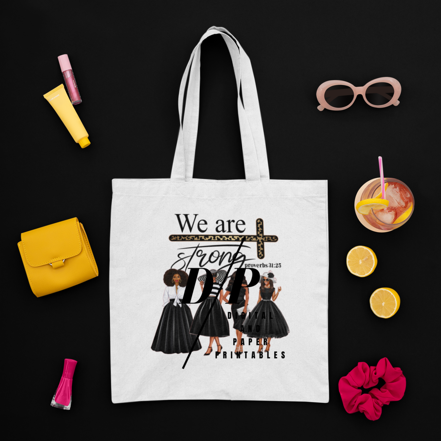 DTF "We are strong" TOTE BAG prints
