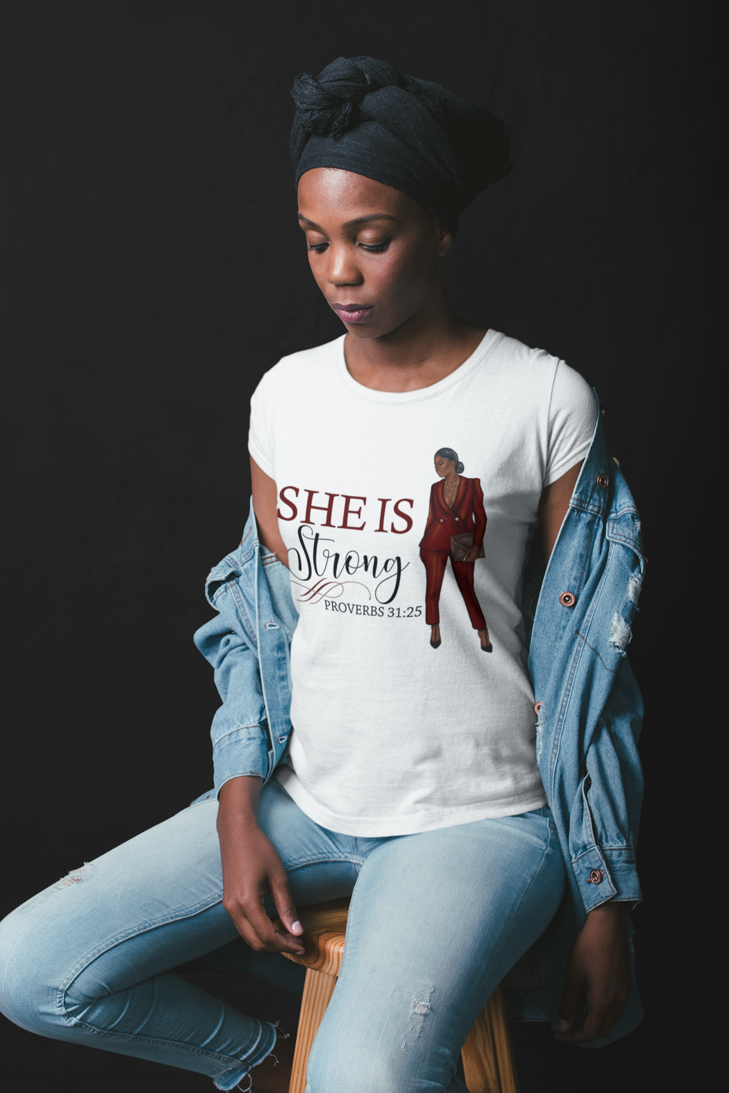 $50 "She is Strong" African American (bun) bundle