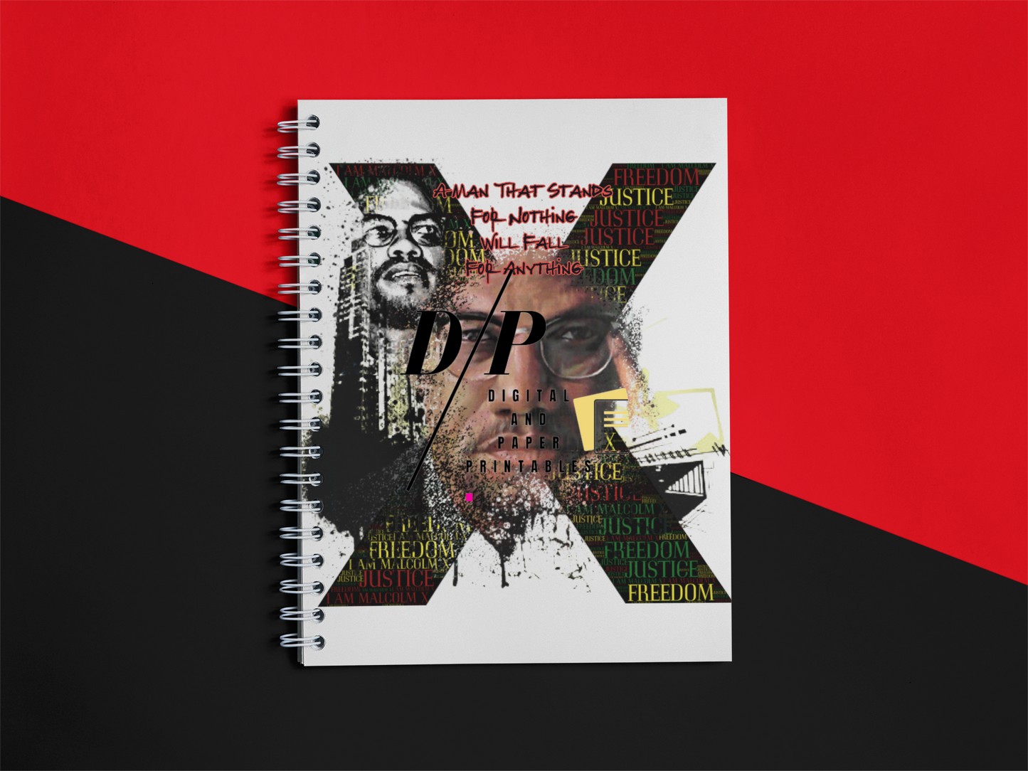 Malcolm X BLACK HISTORY Digital notebook templates