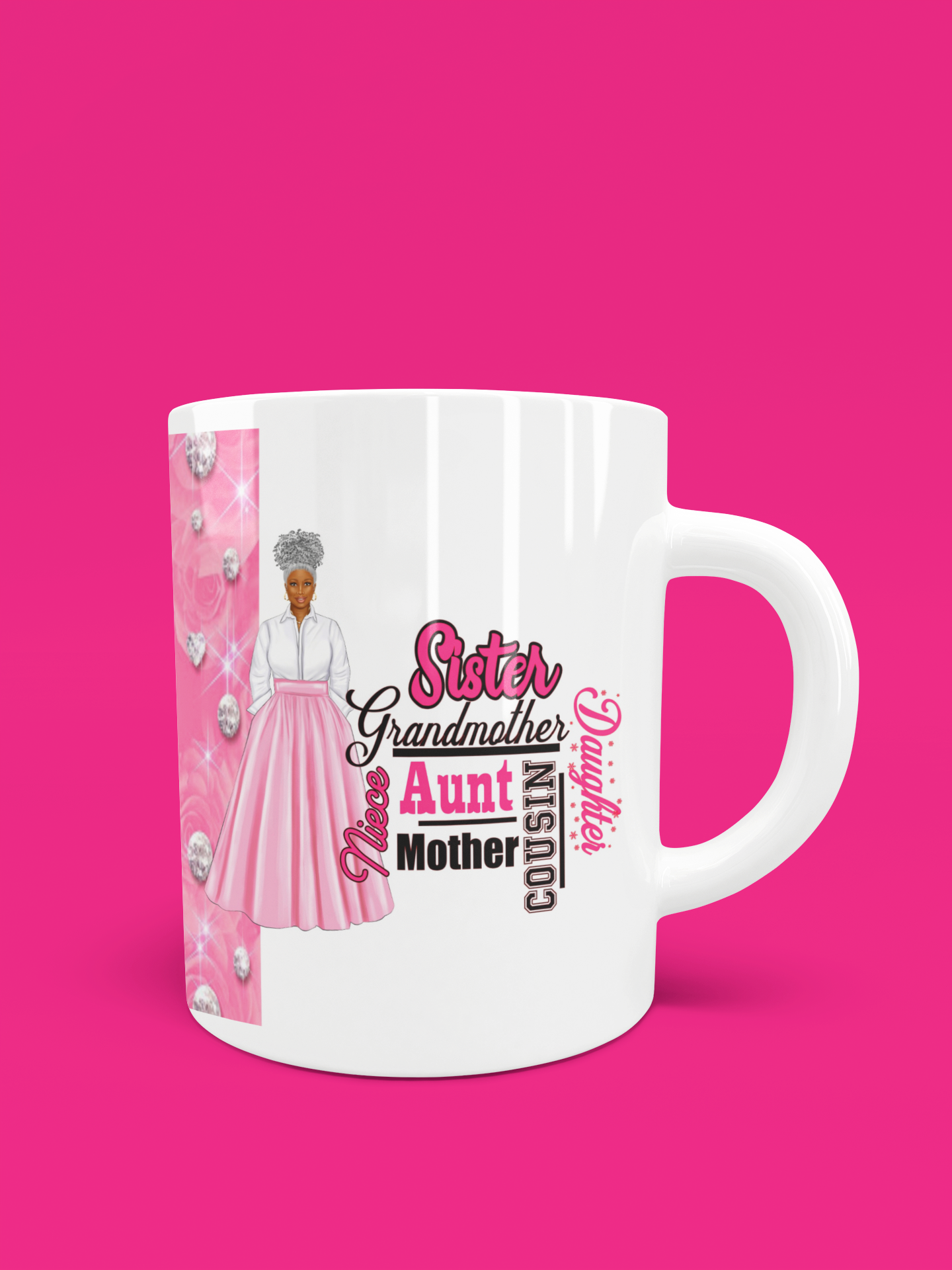 11 oz. coffee mug(s)  Ladies w/Diamond Strip