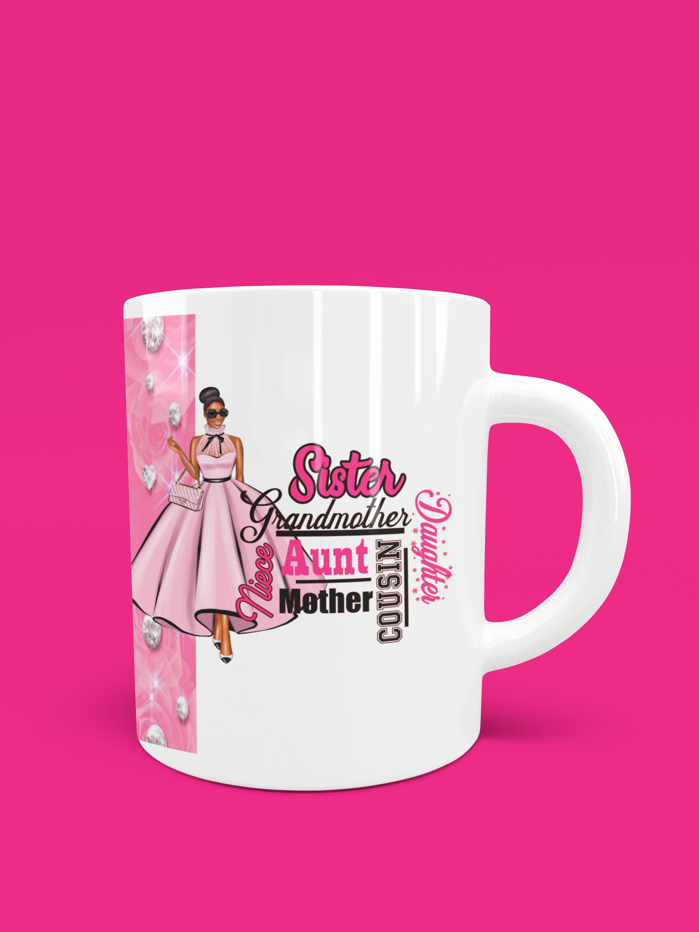 11 oz. coffee mug(s)  Ladies w/Diamond Strip